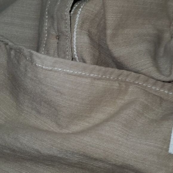 The North Face Tan Cadual Button Down Long Sleeve Pocketed Sz. L Shirt - Picture 8 of 10